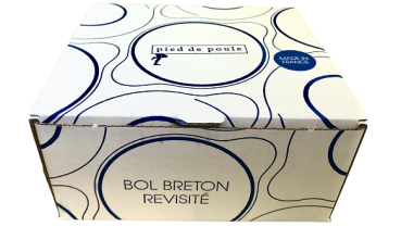 Preview: Frühstücksschale Bretonne auf Holztisch mit Café au lait